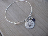Laugh Every Day Inspiration Bracelet- "laugh every day"  - Hand-Stamped Bracelet-Adjustable Bracelet with an accent bead of your choice