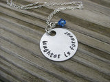 Laughter Is Forever Inspiration Necklace- "laughter is forever" - Hand-Stamped Necklace with an accent bead in your choice of colors
