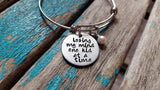 Mom or Teacher Bracelet- "losing my mind one kid at a time"  - Hand-Stamped Bracelet  -Adjustable Bangle Bracelet with an accent bead of your choice