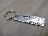 Gift for Grandma- Keychain- Grandmother's Keychain "Grandma EST. (year of choice)"- Keychain- Textured