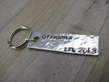 Gift for Grandma- Keychain- Grandmother's Keychain "Grandma EST. (year of choice)"- Keychain- Textured