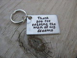 Mother in Law Keychain- "Thank you for raising the man of my dreams"- Hand Stamped Metal Keychain