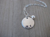 Marathon Necklace- "26.2"- Hand-Stamped Necklace with an accent bead in your choice of colors