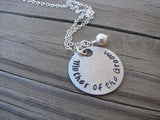 Mother of the Groom Necklace- "Mother of the Groom"  - Hand-Stamped Necklace with an accent bead of your choice