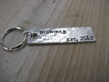 Gift for Mom- Keychain- Expectant Mother Gift- Baby Shower Gift- Mother's Keychain "Mommy EST (year of choice)"- Keychain- Textured