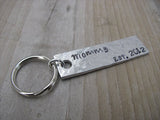 Gift for Mom- Keychain- Expectant Mother Gift- Baby Shower Gift- Mother's Keychain "Mommy EST (year of choice)"- Keychain- Textured