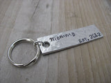 Gift for Mom- Keychain- Expectant Mother Gift- Baby Shower Gift- Mother's Keychain "Mommy EST (year of choice)"- Keychain- Textured