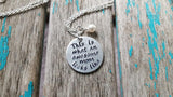 Awesome Mom Necklace- Hand-Stamped Necklace "This is what an awesome mom looks like" and with an accent bead in your choice of colors