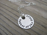 Mother of the Bride Inspiration Necklace- "Be Great" - Hand-Stamped Necklace with an accent bead in your choice of colors