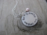 Mother's Inspiration Necklace- "my mother my friend" with a small heart - Hand-Stamped Necklace with an accent bead of your choice