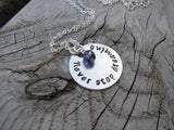 Dream Quote Inspiration Necklace- "Never Stop Dreaming" - Hand-Stamped Necklace with an accent bead in your choice of colors
