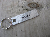 Niece Keychain - "niece"  - Hand Stamped Metal Keychain- small, narrow keychain