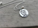 We Are Family Inspiration Necklace- "Not step or half, we are just family" - Hand-Stamped Necklace with an accent bead in your choice of colors