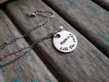 Nurse's Necklace, Gift for Nurse, Nursing Student, Caregiver- "Nurses call the shots"  - Hand-Stamped Necklace with an accent bead of your choice