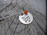 Graduation Necklace- "Oh, the places you'll go" - Hand-Stamped Necklace with an accent bead in your choice of colors