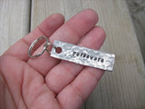Persevere Inspiration Keychain - "persevere"  - Hand Stamped Metal Keychain- small, narrow keychain