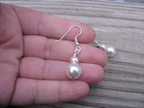 Pearl and Pale Pink Beaded Earrings