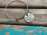 Spanish Powerful By Faith! Bracelet- Hand-Stamped "Poderosos Gracias A La Fe" with date and accent bead of your choice