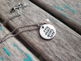 Pray More Necklace- Hand-Stamped Necklace "pray more worry less" with an accent bead in your choice of colors