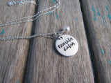 Remain Calm Necklace- Hand-Stamped Necklace "remain calm" with an accent bead in your choice of colors
