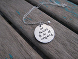 Do It Anyway Necklace- Hand-Stamped Necklace "be scared & do it anyway" and with an accent bead in your choice of colors