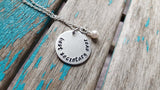 Secretary Necklace- Hand-Stamped Necklace "best secretary ever" with an accent bead in your choice of colors