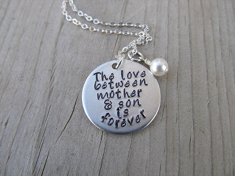 Mother and Son Quote Inspiration Necklace-