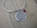 Spanish quote- Mother in Law Bracelet- "Gracias por criar al hombre de mis sueños" Bracelet-  Hand-Stamped Bracelet- Adjustable Bangle Bracelet with an accent bead of your choice