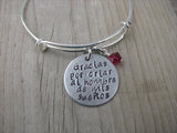 Spanish quote- Mother in Law Bracelet- "Gracias por criar al hombre de mis sueños" Bracelet-  Hand-Stamped Bracelet- Adjustable Bangle Bracelet with an accent bead of your choice