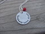 Teacher's Inspiration Necklace- "Teachers have class" - Hand-Stamped Necklace with an accent bead in your choice of colors
