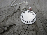 Teacher's Inspiration Necklace- "those who care...teach" - Hand-Stamped Necklace with an accent bead in your choice of colors