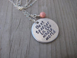 Teacher's Necklace- "Best teacher in the whole world"  - Hand-Stamped Necklace with an accent bead of your choice