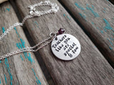 Teacher's Necklace- "Teachers like you are special & few" - Hand-Stamped Necklace with an accent bead of your choice
