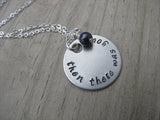 Then There Was You Inspiration Necklace- "then there was you" - Hand-Stamped Necklace with an accent bead in your choice of colors