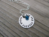 Think Outside the Box Inspiration Necklace- "think outside the box" - Hand-Stamped Necklace with an accent bead in your choice of colors