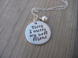 Wedding Gift Necklace- "Today I marry my best friend"- Hand-Stamped Necklace with an accent bead of your choice