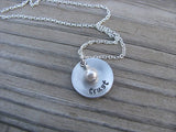 Trust Inspiration Necklace- "trust"- Hand-Stamped Necklace with an accent bead in your choice of colors