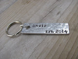 Uncle Keychain-  "Uncle EST. (year of choice)"- Keychain- Textured