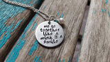 Wink and a Smile Necklace- Hand-Stamped Necklace "we go together like a wink & a smile" with an accent bead in your choice of colors