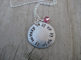 Inspiration Necklace- "dream it wish it do it"  - Hand-Stamped Necklace with an accent bead in your choice of colors
