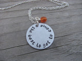 The Best Is Yet To Come Inspiration Necklace- "the best is yet to come" - Hand-Stamped Necklace with an accent bead in your choice of colors