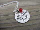 Inspiration Necklace- Hand-Stamped Necklace- "you are the music to my soul"  - Hand-Stamped Necklace with an accent bead of your choice