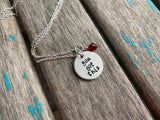 You Got This Inspiration Necklace- "you got this"- Hand-Stamped Necklace with an accent bead in your choice of colors