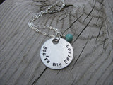 You're My Person Friendship Necklace- "you're my person" - Hand-Stamped Necklace with an accent bead in your choice of colors