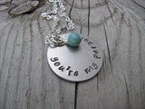 You're My Person Friendship Necklace- "you're my person" - Hand-Stamped Necklace with an accent bead in your choice of colors